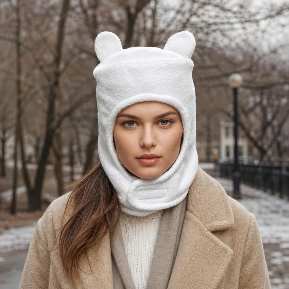 Cozy Cotton Balaclava Face Mask Thick Warm Windproof Hooded Scarf Soft Thermal Headwear Winter Season