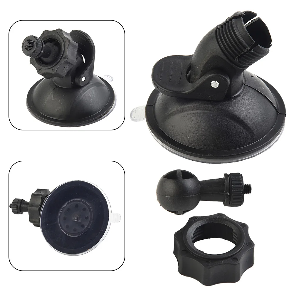 1x Car Mounted Recorder Bracket Dash Cam Holder Camera Stand Suction Cup Base Adjustable Collar With 180 Degrees Rotating Holder