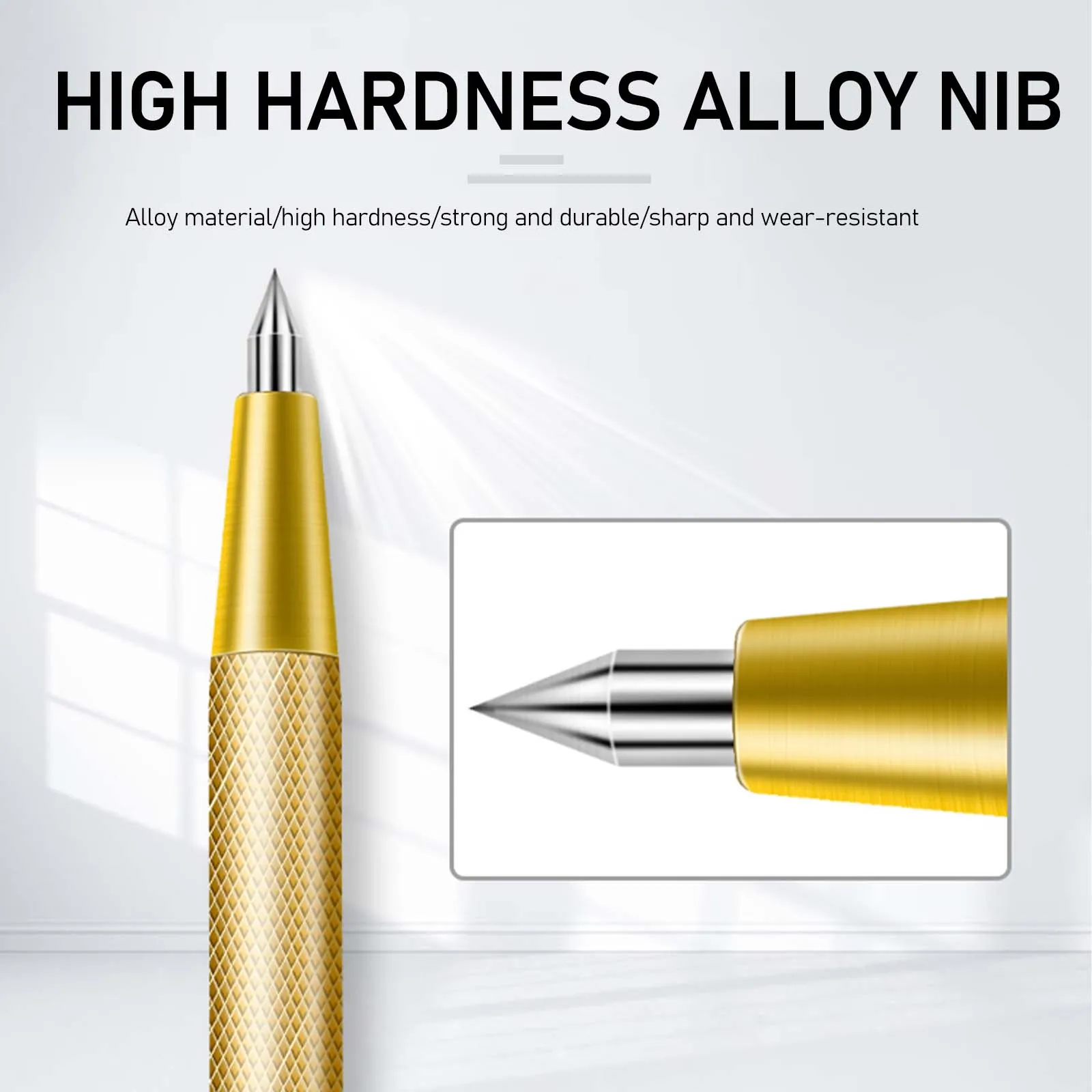 1pc Diamond Metal Marker Pen, Glass Metal Plate Iron Sheet Lettering Tungsten Steel Scratch Needle, Wood Engraving Hand Tools