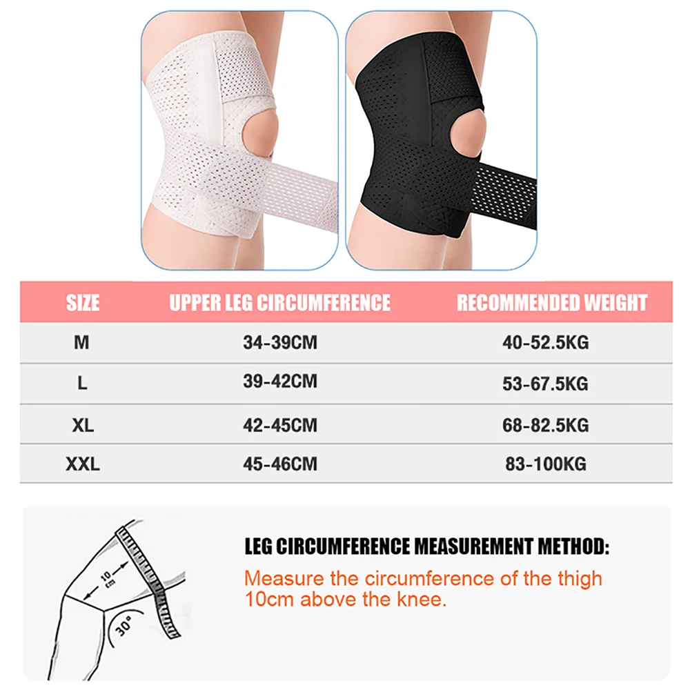 Professional Compression Knee Brace Support Breathable Adjustable Knee Support Meniscus Knee Pads Patellar Band Sports【1PC】