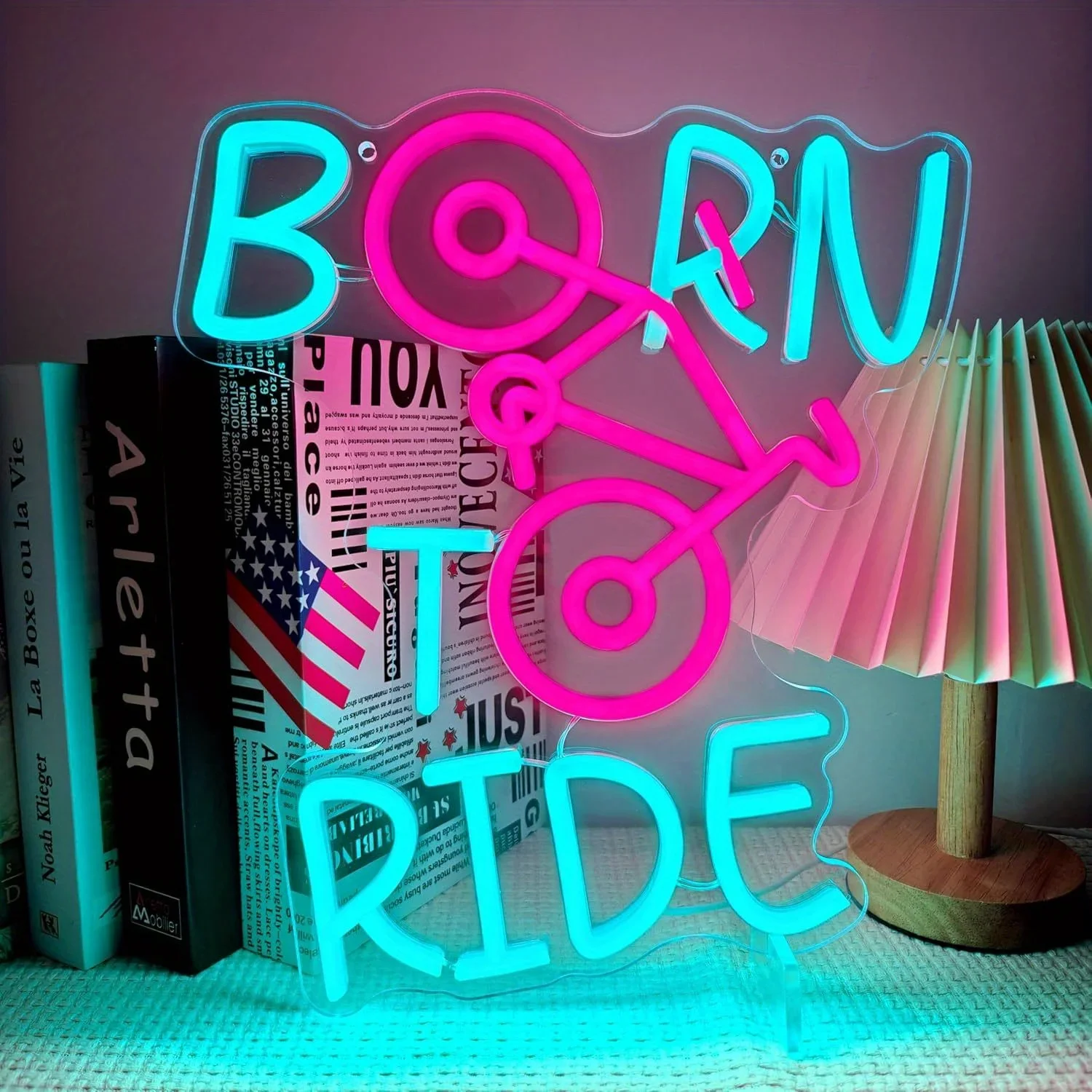 

Светодиодный неоновый свет Born To Ride с питанием от USB Неоновый свет для общежития Бар Клуб Игровая комната Человек Пещера Настенный декор Подарок для друга Семья