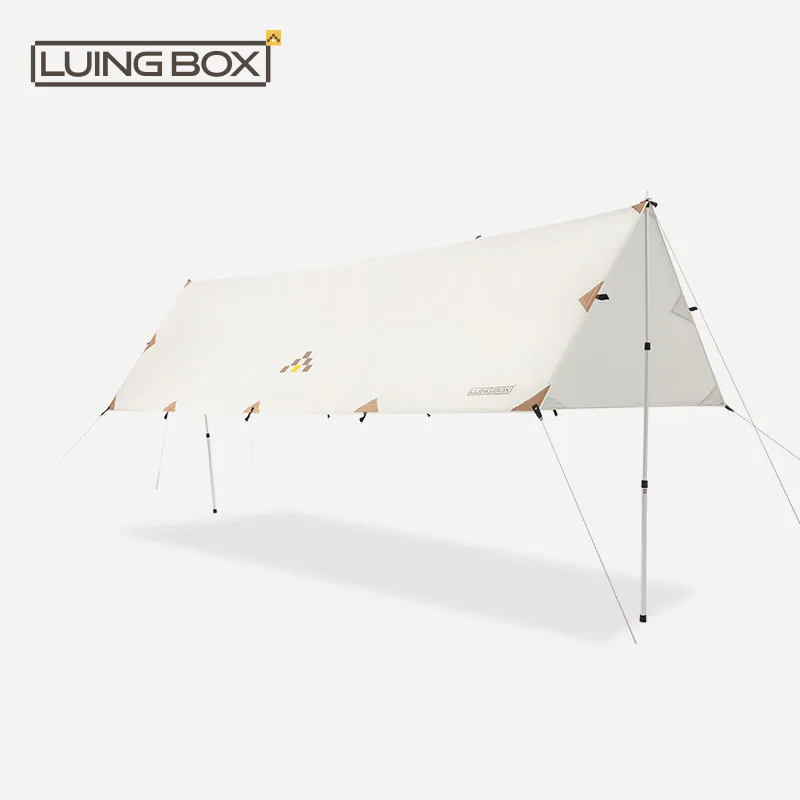

LUINGBOX Camping Box Canopy Silver Coated Outdoor Equipment Camping Awning Picnic Tables and Chairs Sunscreen Butterfly