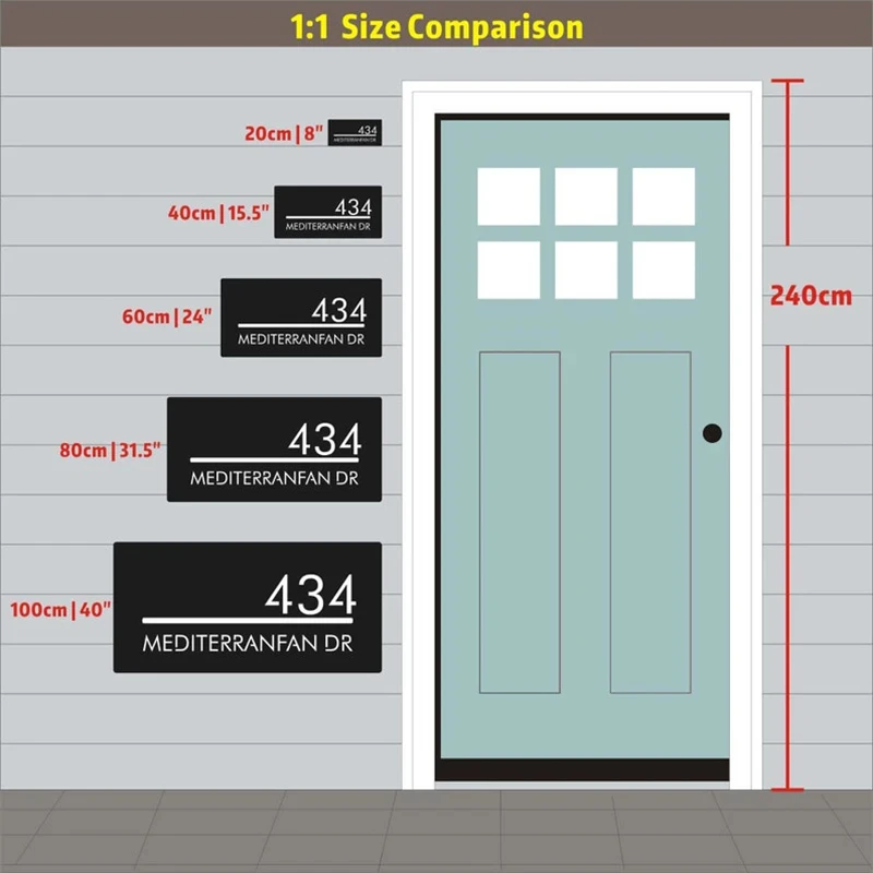 Imagem -05 - Personalizado Personalizado Led House Number Endereço Sinal ao ar Livre Impermeável Placas Acrílicas Nome Apartamento Placa Iluminada