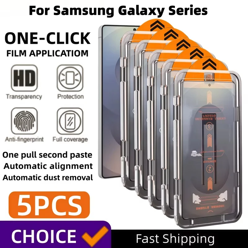 

Защитное стекло Ultra HD для Samsung Galaxy S26 Ultra S22 S25 S24 S23 S20 FE Plus, без пыли, простая установка