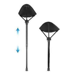 Folding Walking Stick Tripod Stool Adjustable Height Seat Stick Adjustable Seat Folding Stool Folding Stick Chair Dropshipping