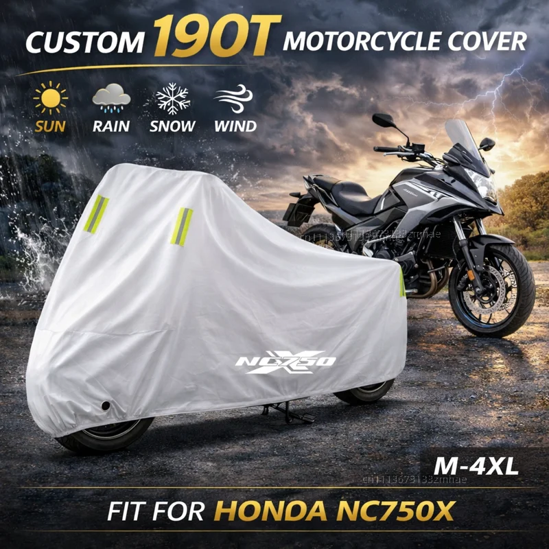 

For HONDA NC750X NC 750X NC750 X Motorcycle Cover Waterproof Heavy Duty Outdoor Rain Dust Sun Protector