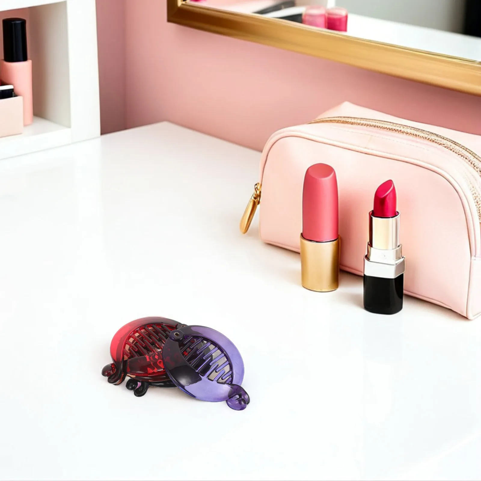 

4Pcs Banana Hair Clips Flat Claw Styling Tool Thick Fine Curly Hair Vintage Combs Fishtail Hairclip Accessories for Women