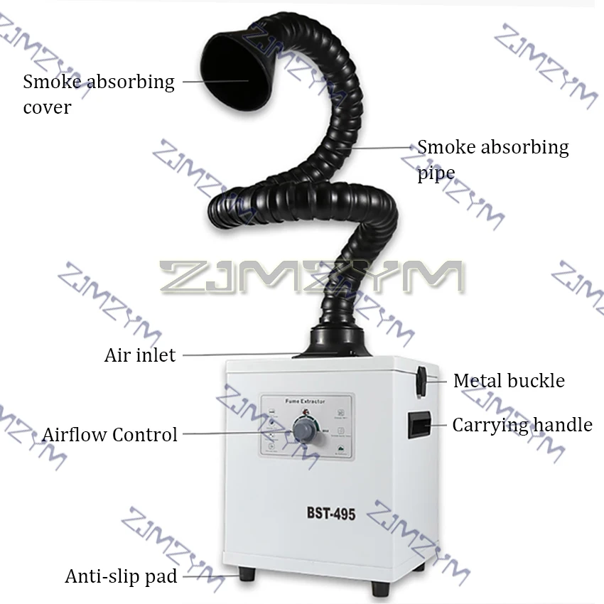 150W Industrial Fume Extractor Purifying Filter Exhaust Soldering Smoke Fume Extractor Absorber for Laser Separating Machine