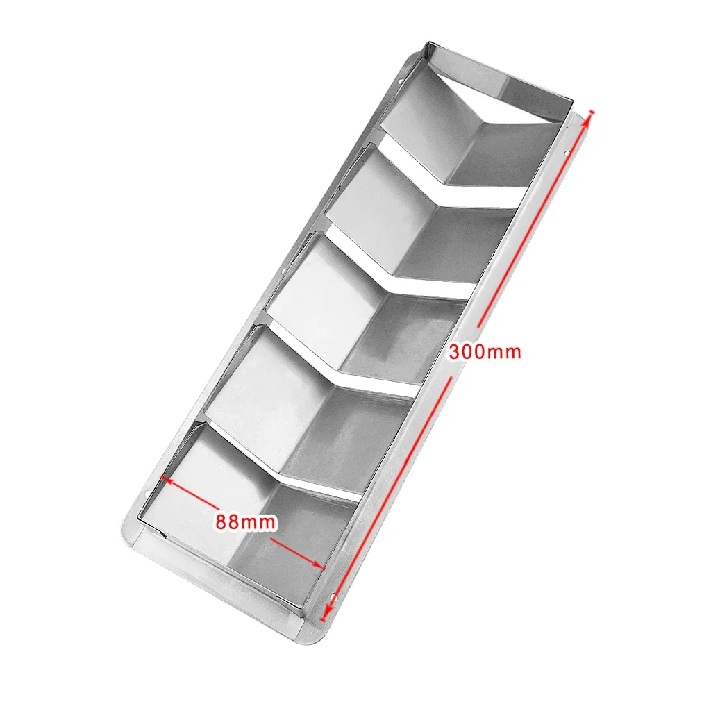 Marinha Praça Air Louver Vent, aço inoxidável 304 Grille, Louvered tampa do ventilador, acessórios do barco, 5 Slots