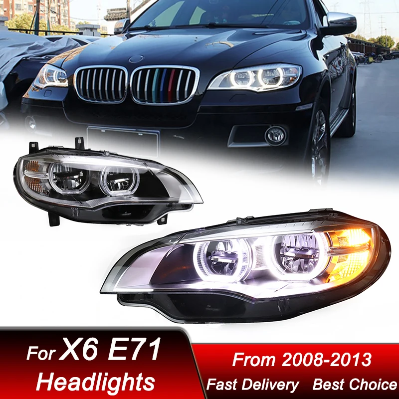 

Car Headlights For BMW X6 E71 X5M 08-14 new style LED Headlamp Assembly Upgrade High Configure Projector Lens Accessories Kit