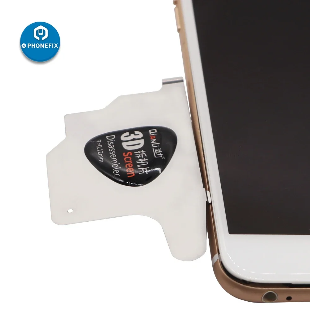 Qianli 3D Screen Disassembler Metal Pry Opening Tool Thin Flexible Stainless Steel Metal Card For Mobile Phone Repair