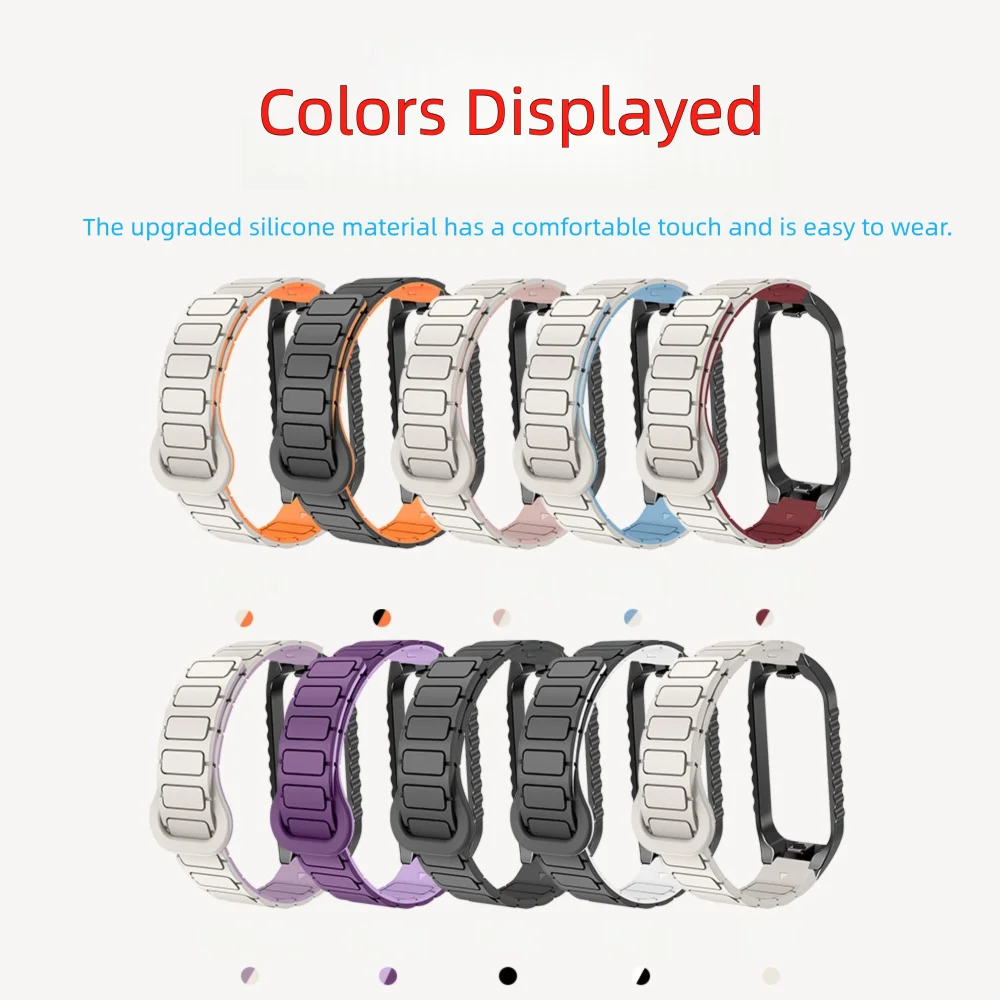 12mm Quick Release Magnetic Loop Band + Protective Case For Redmi Band 2 Armor Style Soft Skin-friendly Silicone Strap Man Woman