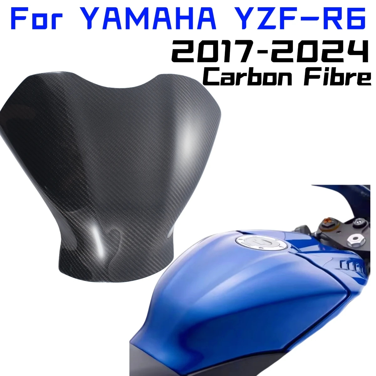 

Applicable to Yamaha YZF-R6 2017-2024 Carbon Fiber Fuel Tank Cap Protector Fairing