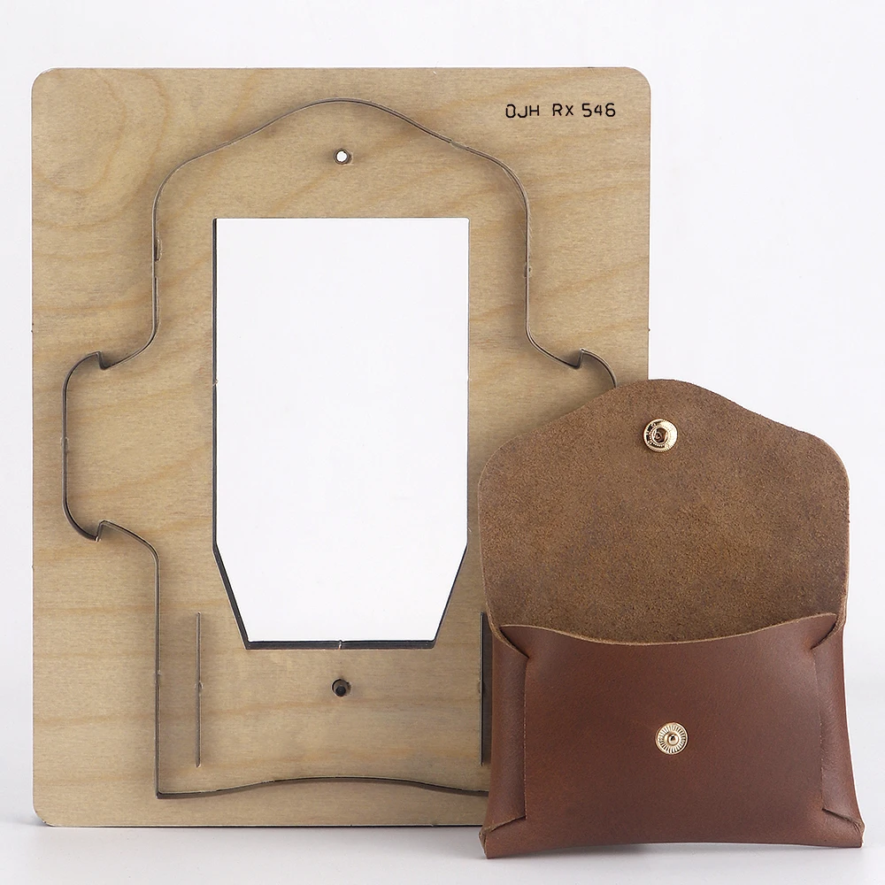 1 Stück Leathercraft Schablonen-Stanzwerkzeug, manuelle Metallstempel für Leder-Geldbörse, Kartenhalter, DIY Lederbearbeitungs-Design-Cutter-Form-Set