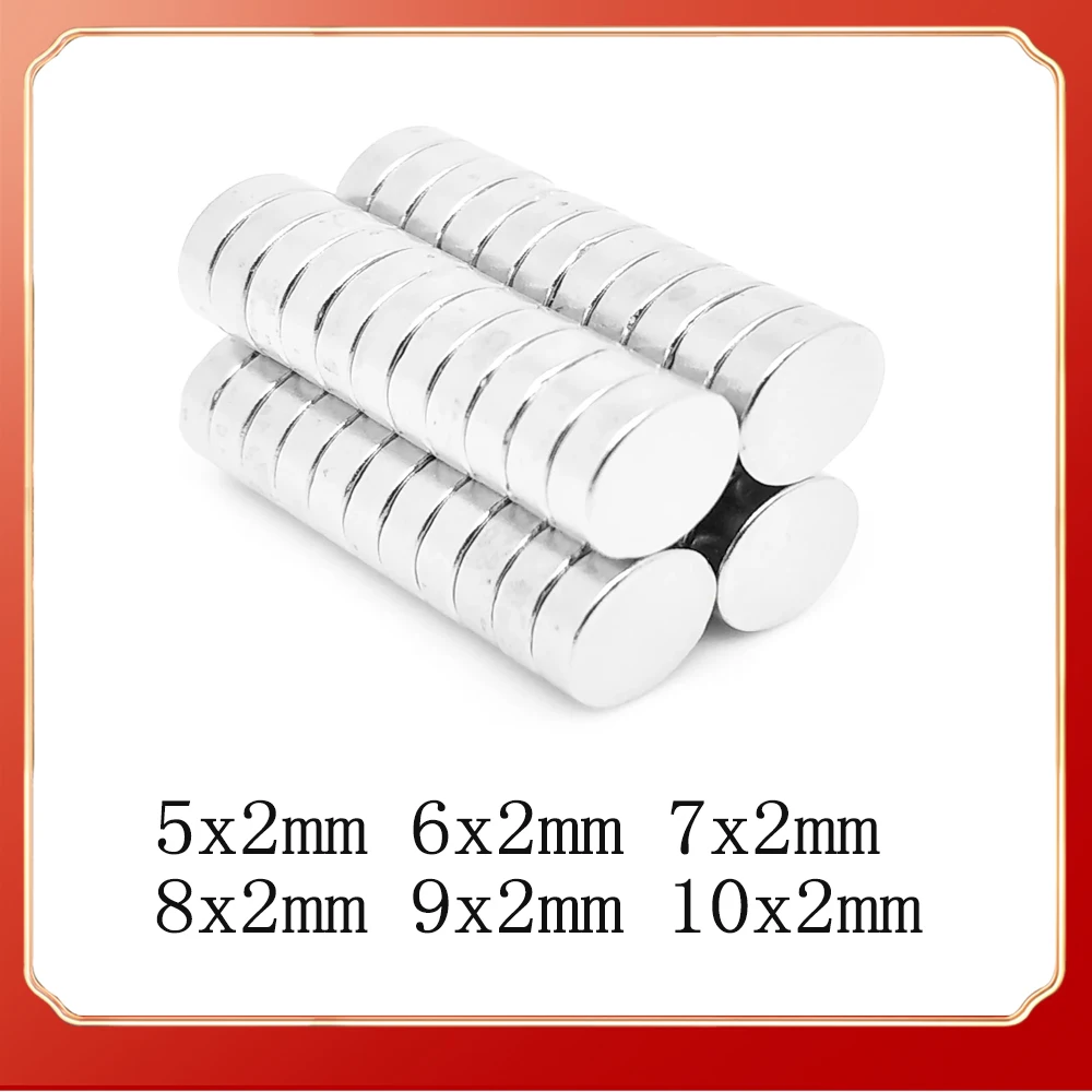 6x2 MM Powerful Round Neodymium Magnet 7x2 MM Strong Rare Earth Magnet 8*2 9x2 10x2 5*2