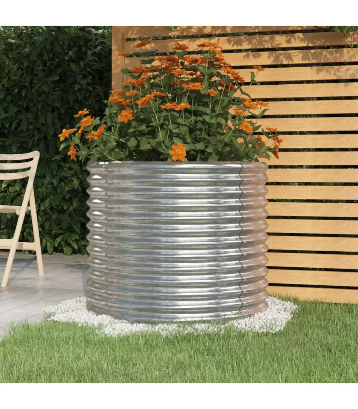 80x80x68 cm powder coated steel planter and planters