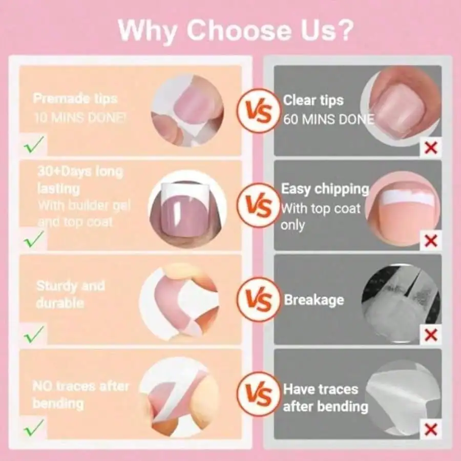 150‑Count French Tip Press‑On Toenails, Square Soft‑Gel Full‑Cover False Toe Nails, Berry‑Pink Pre‑Designed Fake Toenail Extensions, 15 Sizes for DIY & Salon‑Style Pedicure, Holiday Gift Option for Women