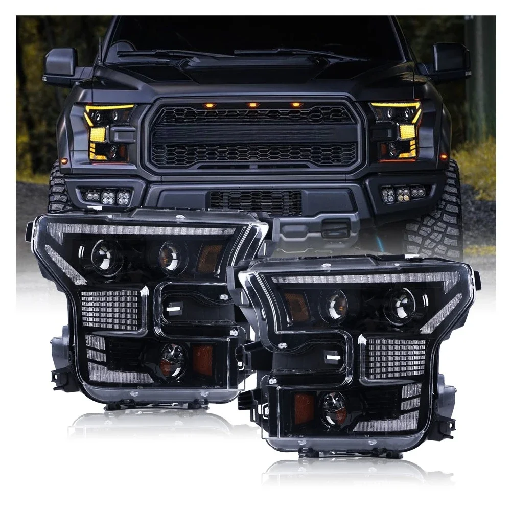 

For F150 Super Bright 15-17 Headlight F150 With Dynamic Animation DRL DOT Approved Head LED Light for F150