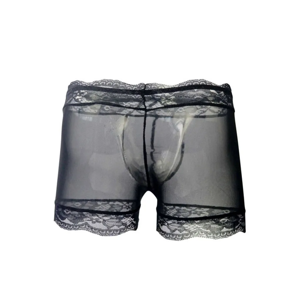 

2021 Fashion Hot New Boxer Briefs Brief Gay Mens Panties Pouch Breathable See Through Sheer Shorts Transparent