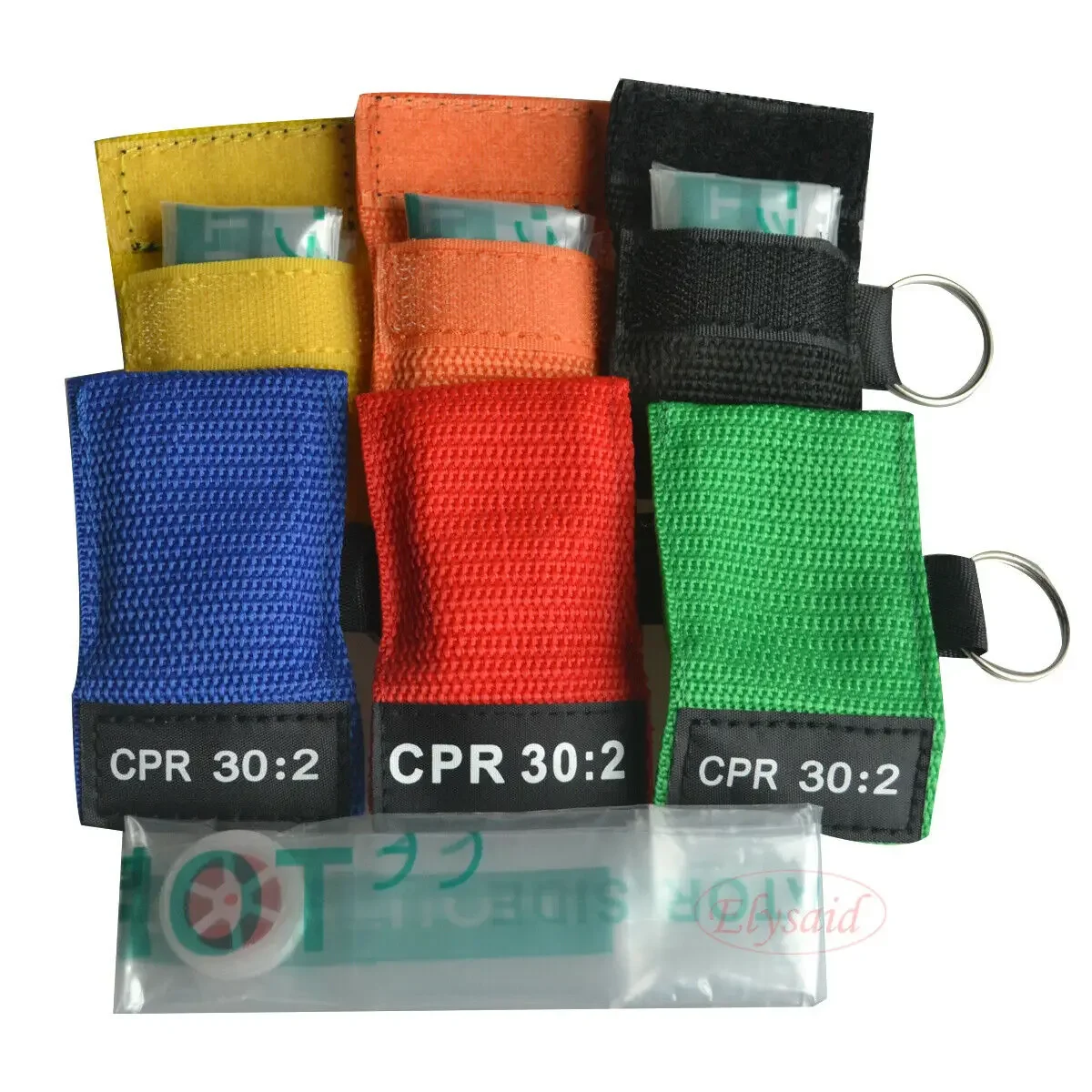 100 pcs CPR Masks Keychain Face Shield CPR/AED First Aid Training 30:2 New