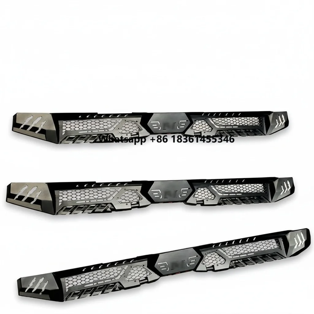 

Steel Iron Running Board for Hilux Revo Rocco Travo 2016-2026, Anti-Rust Side Pedals, Premium Accessories