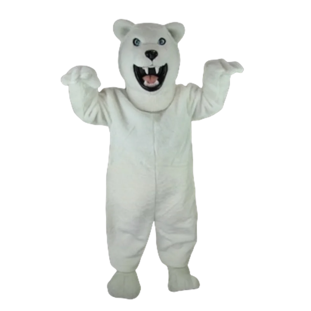 Fierce Polar Bear Mascot Costume Adult Size Animal Theme Mascotte Mascota Outfit Suit Fancy Dress Cosply Costumes Free SW1091