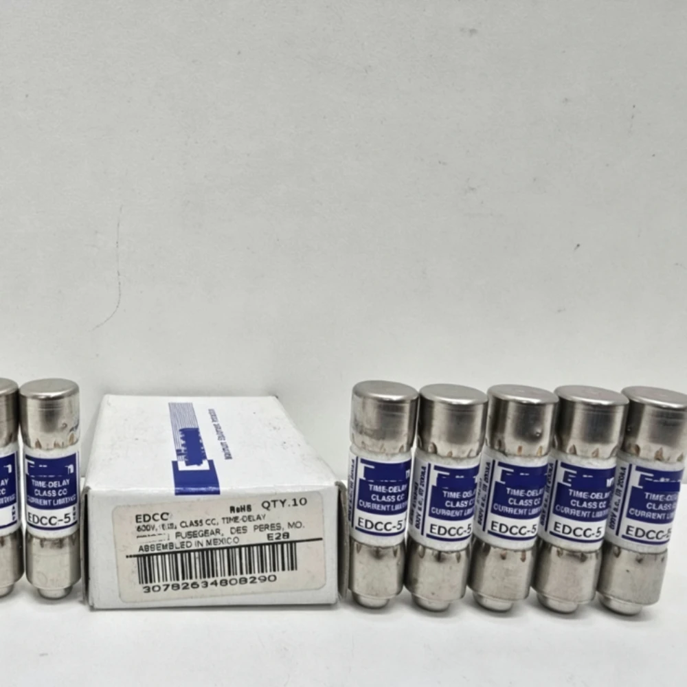 10PCS OEM EDCC‑5 Time‑Delay Fuse 5A 600VAC Class CC Current‑Limiting Fuse