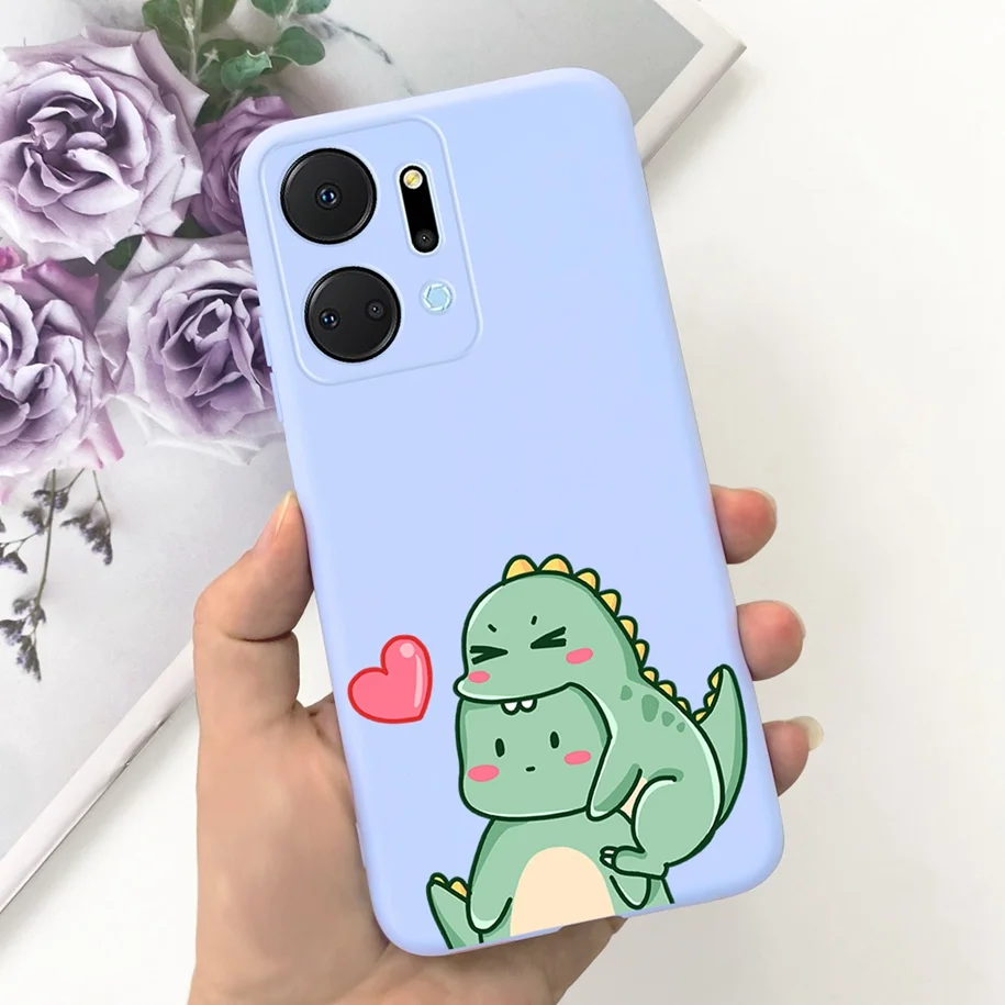 For Honor X7a Case RKY-LX1 RKY-LX2 RKY-LX3 Cover Cute Duck Dinosaur Soft Funda For Honor X7 X7b Bumper on HonorX7b HonorX7a Para