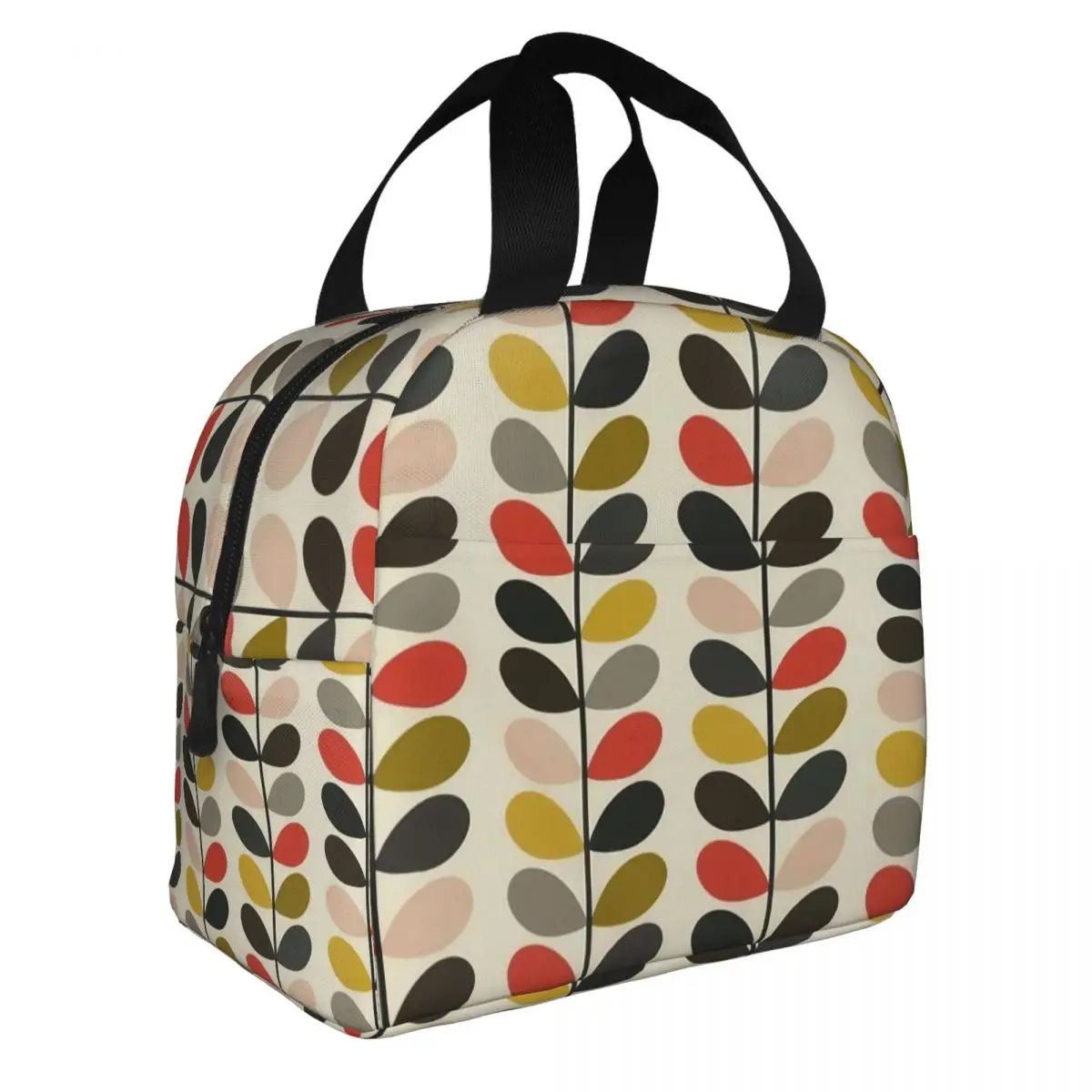 Orla Kiely Floral Insulated Lunch Bags Cooler Bag Reusable Abstract Large Lunch Box Tote Bento Pouch School Travel