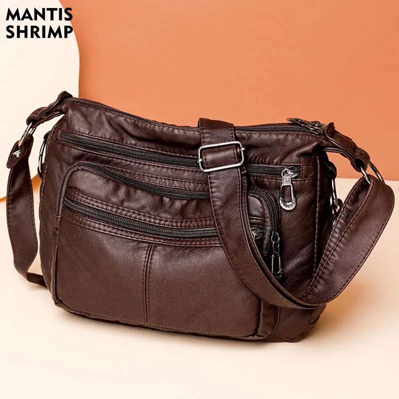 Torebki damskie 2023 New Fashion torebka w średnim wieku multi-pocket praktyczny Messenger torebka Vintage na ramię Hobos Trend Crossbody Pack