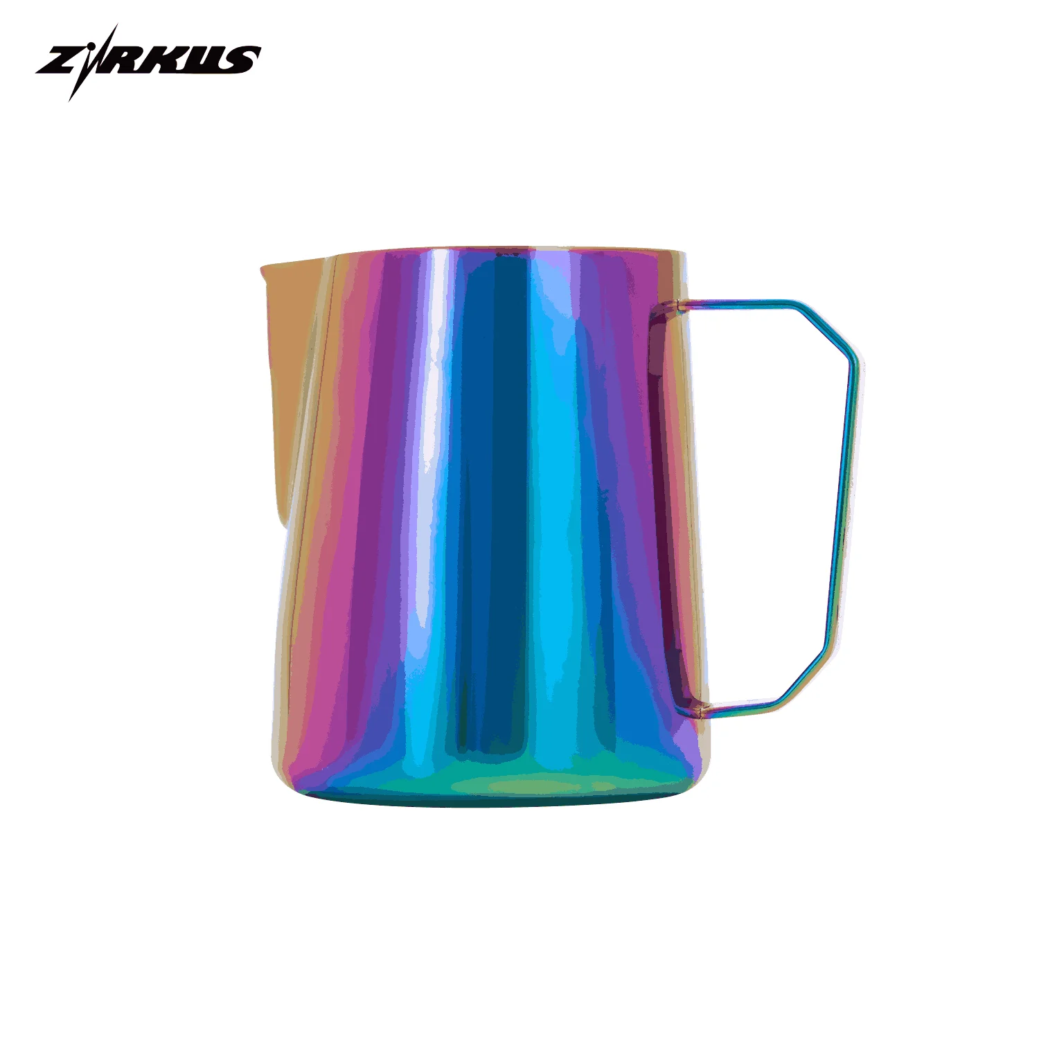 Image of ZIRKUS 350/450/600ml Milchkännchen aus Edelstahl, Milchaufschäumkrug, Kaffee Latte Art Krug, Aufschäumbecher