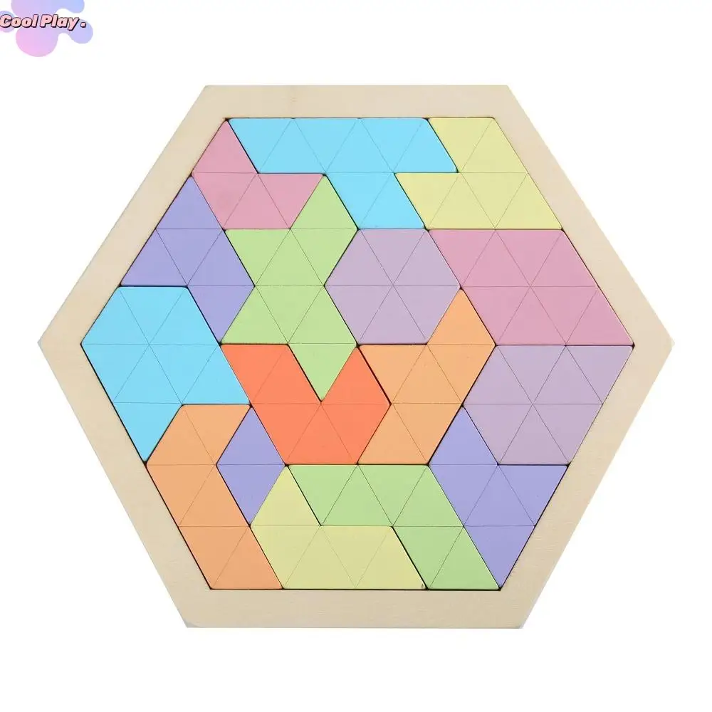 

Jigsaw Montessori Puzzles Toys Pattern Cognitive Interactive Wooden Geometry Puzzle Toys Logical Thinking Challenges