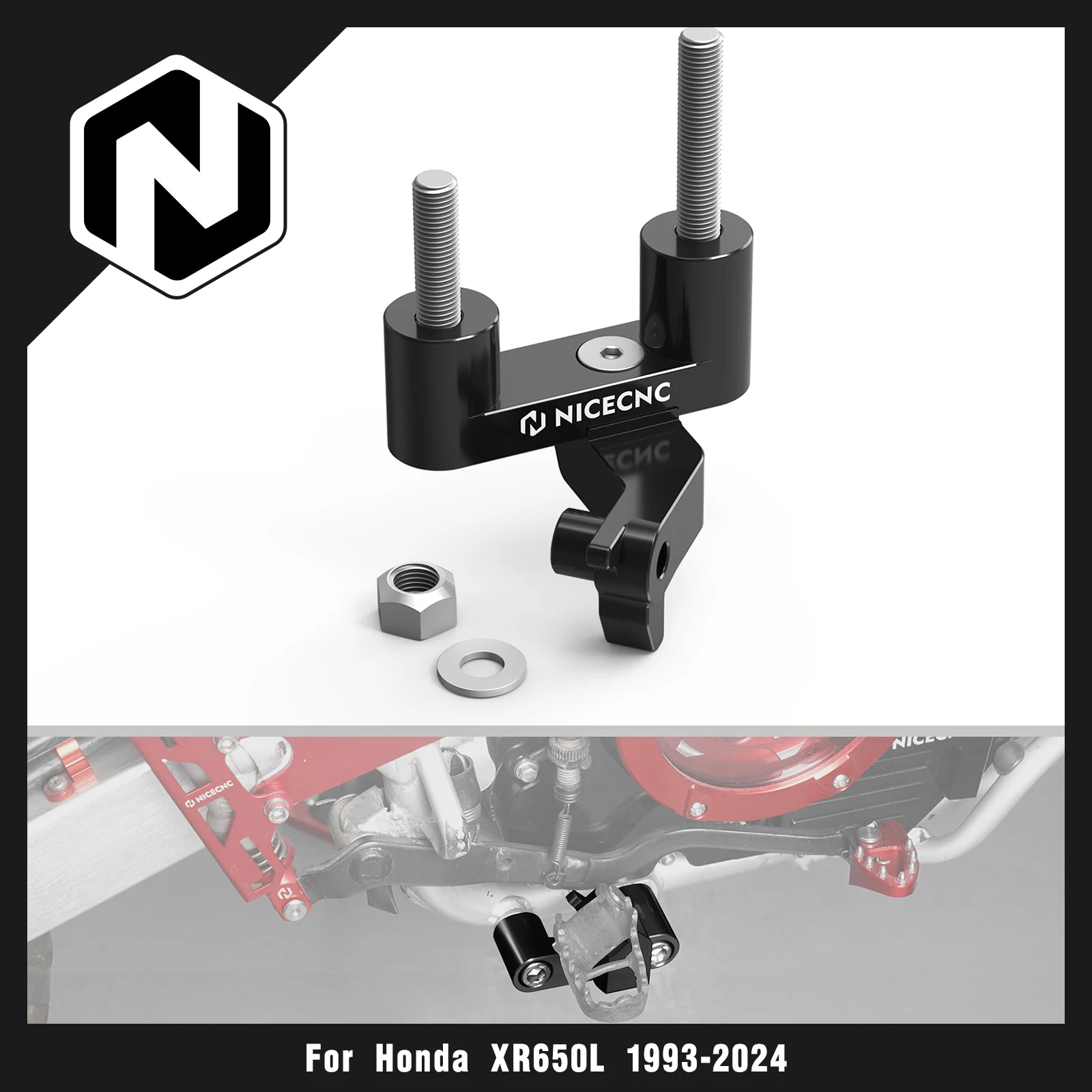 

NICECNC For Honda XR650L 1993-2025 1.22''/ 31MM Right Foot Rest Peg Footpeg Pedals Mount Closer XR 650L 650 L Billet Aluminum
