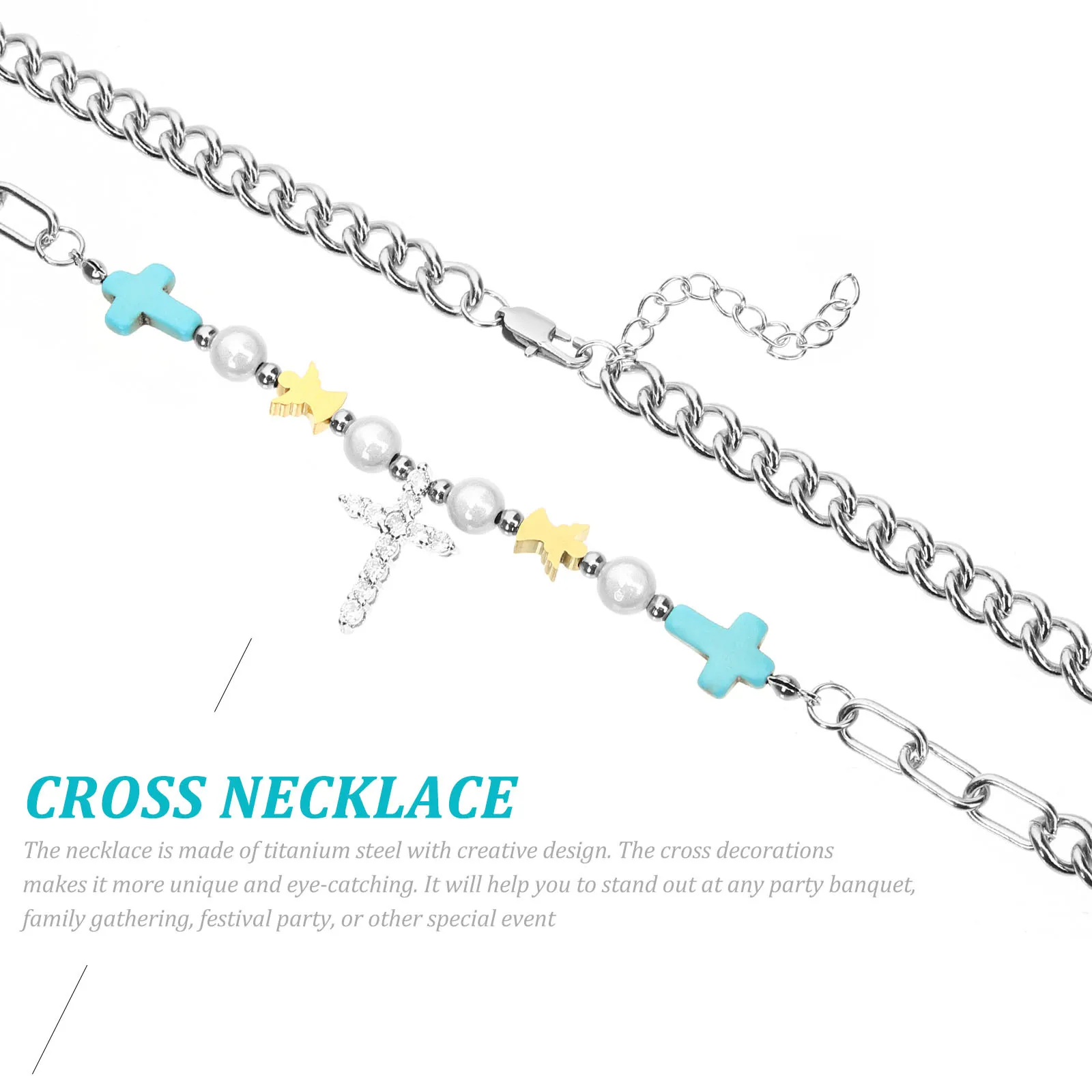 

Zirconia Pendant Chain Necklace Elegant Fashion Jewelry for Women Travel Dating Shopping Necklaces for Women