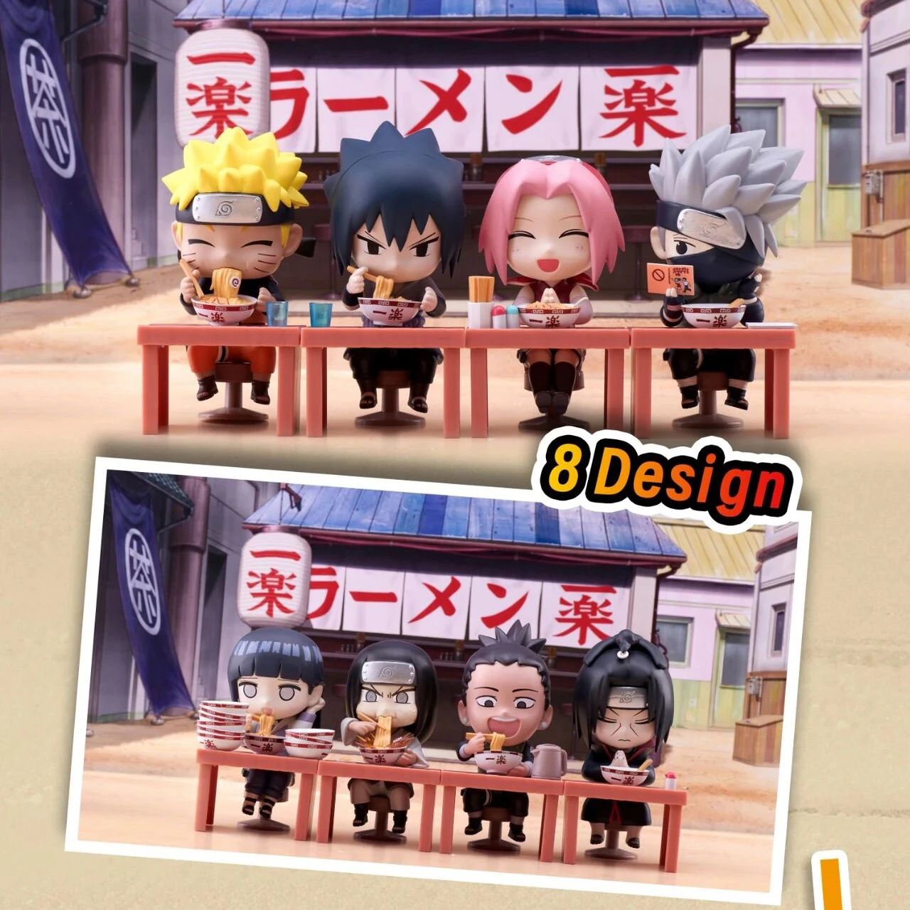 

New Genuine Naruto Shippuden Ramen Blind Box Theme Q-Version Naruto Sasuke Sakura Itachi Hinata Kakashi Decorative Gift
