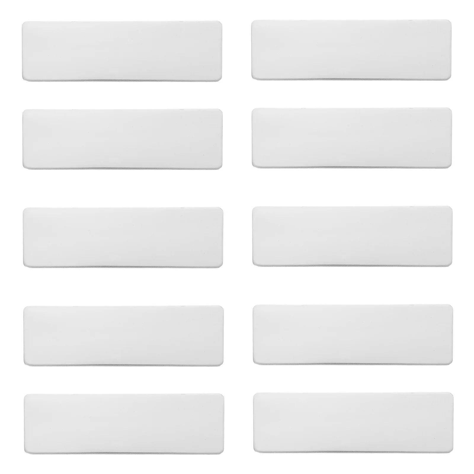 10 قطعة علامات اسم معدنية فارغة شارة من الفولاذ المقاوم للصدأ لوحة للنقش مكتب عمل اسم علامة حامل السلس حافة دبوس مريحة