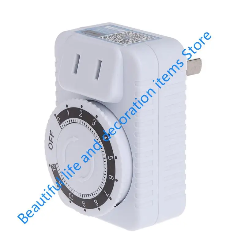 مقبس مؤقت بلاستيكي XX9B 12 ساعة، مقبس تبديل مؤقت للبرنامج الميكانيكي، 220 فولت #2