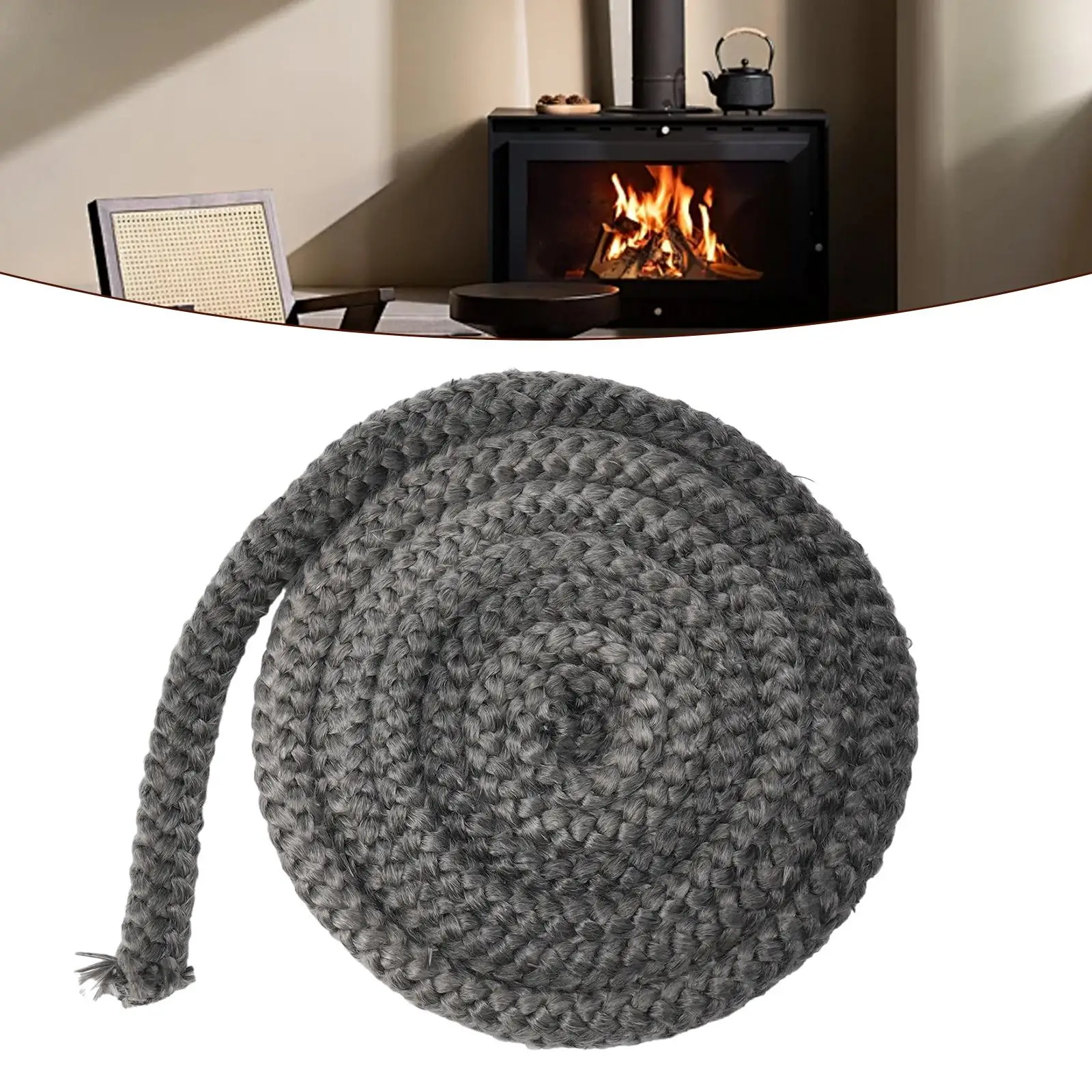 New Practical Stove Rope Fire Seal Wood Burning Stove Door Sealer Fiberglass Ropes Tool Accessory Pellet Stoves