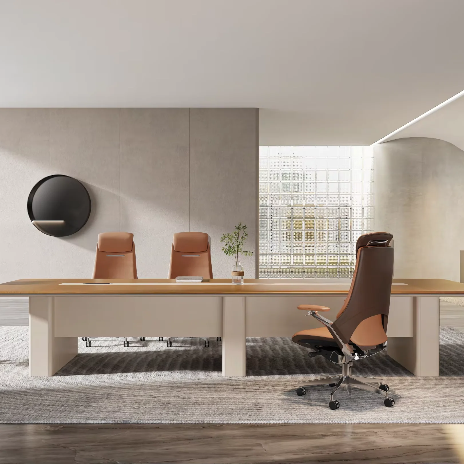 

Large Modern Minimalist Rectangular Conference Table For Simple Business Negotiation For Home Office Reception Furniture