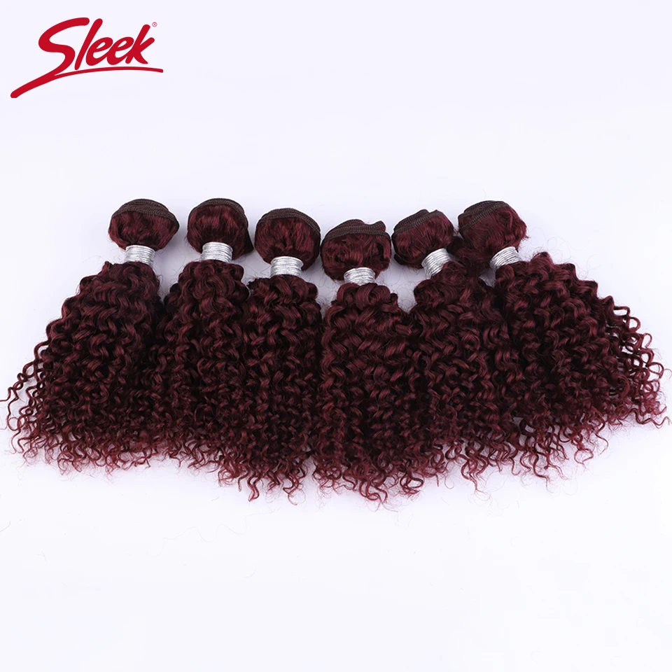 Grande Vendita Peruviano Crespo Riccio Fasci di Capelli Umani 6 Pz 99J Jerry Ricci Estensioni Dei Capelli Umani 100% Fasci di Capelli Umani di Remy