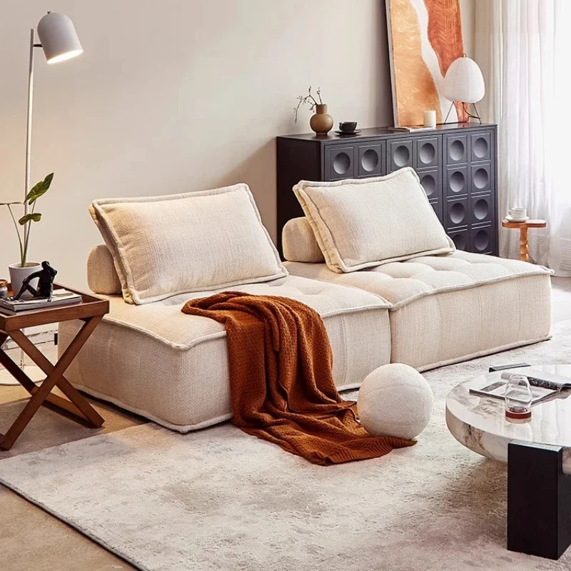 Removable and washable Piedmont tofu sofa square fabric small apartment minimalist module combination