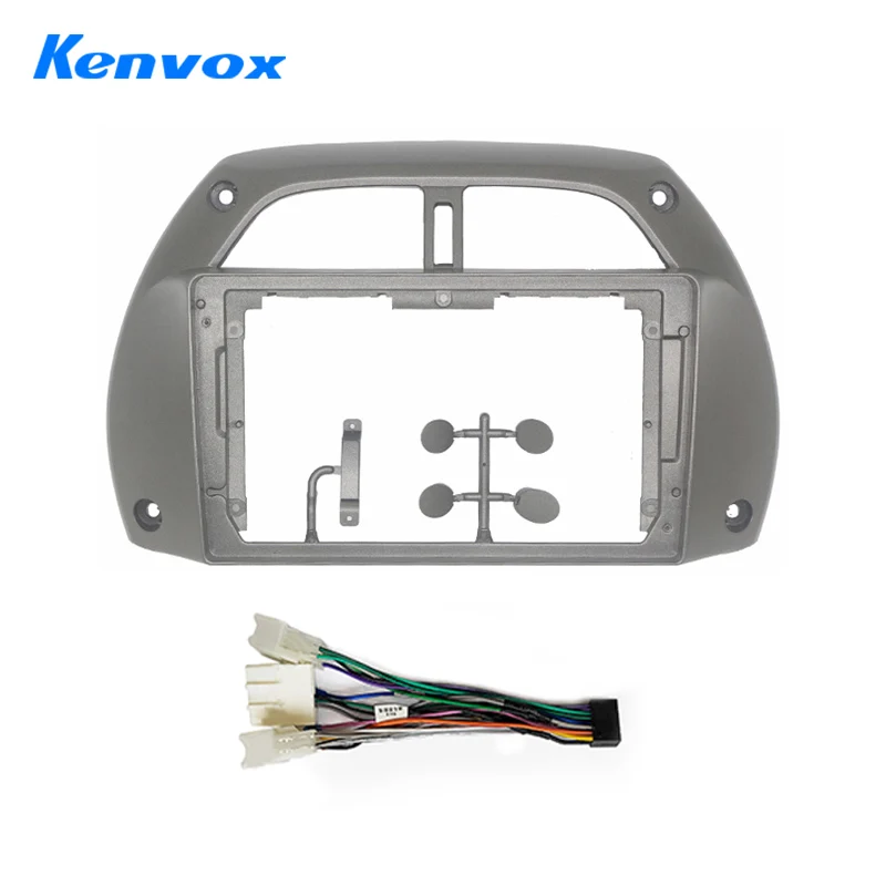 2Din Car Radio Multimedia Video Player Frame 9 Inch For Toyota RAV4 2001 2006 Dash Fitting Panel Trim Kit  power wire  cable