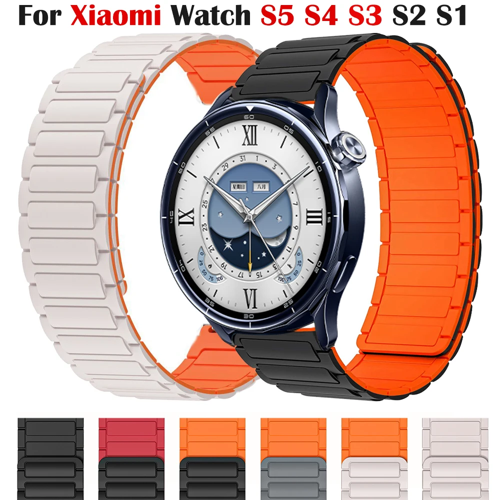 Magnetisches Silikonarmband für Xiaomi Watch S5 S4 S3 S2 S1 Sportband Correa für Xiaomi Watch 5/2 Pro/Mi Color 2 22mm Armband