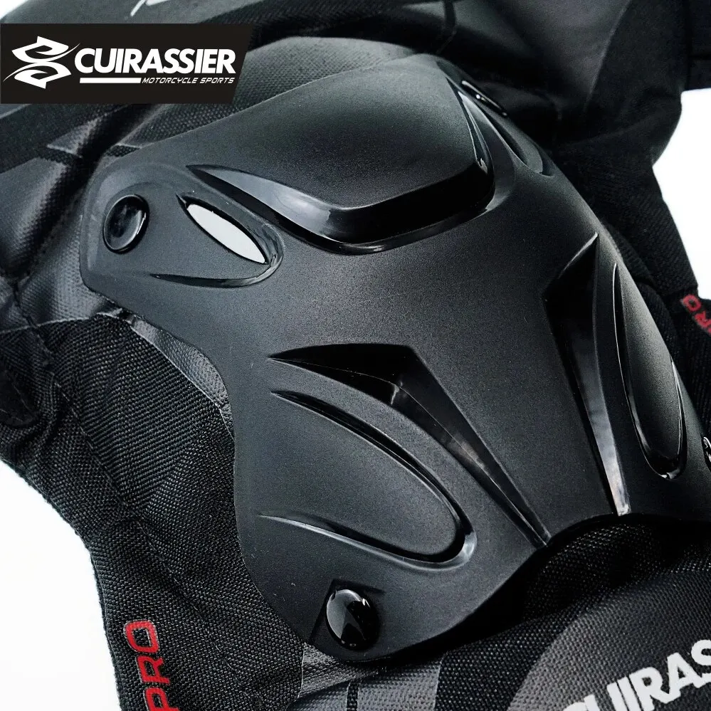 CUIRASSIER ป้องกันมอเตอร์ไซด์ Kneepads รถจักรยานยนต์เข่า Pads MX Protector ปรับ Racing Guards ป้องกัน Night สะท้อนแสง