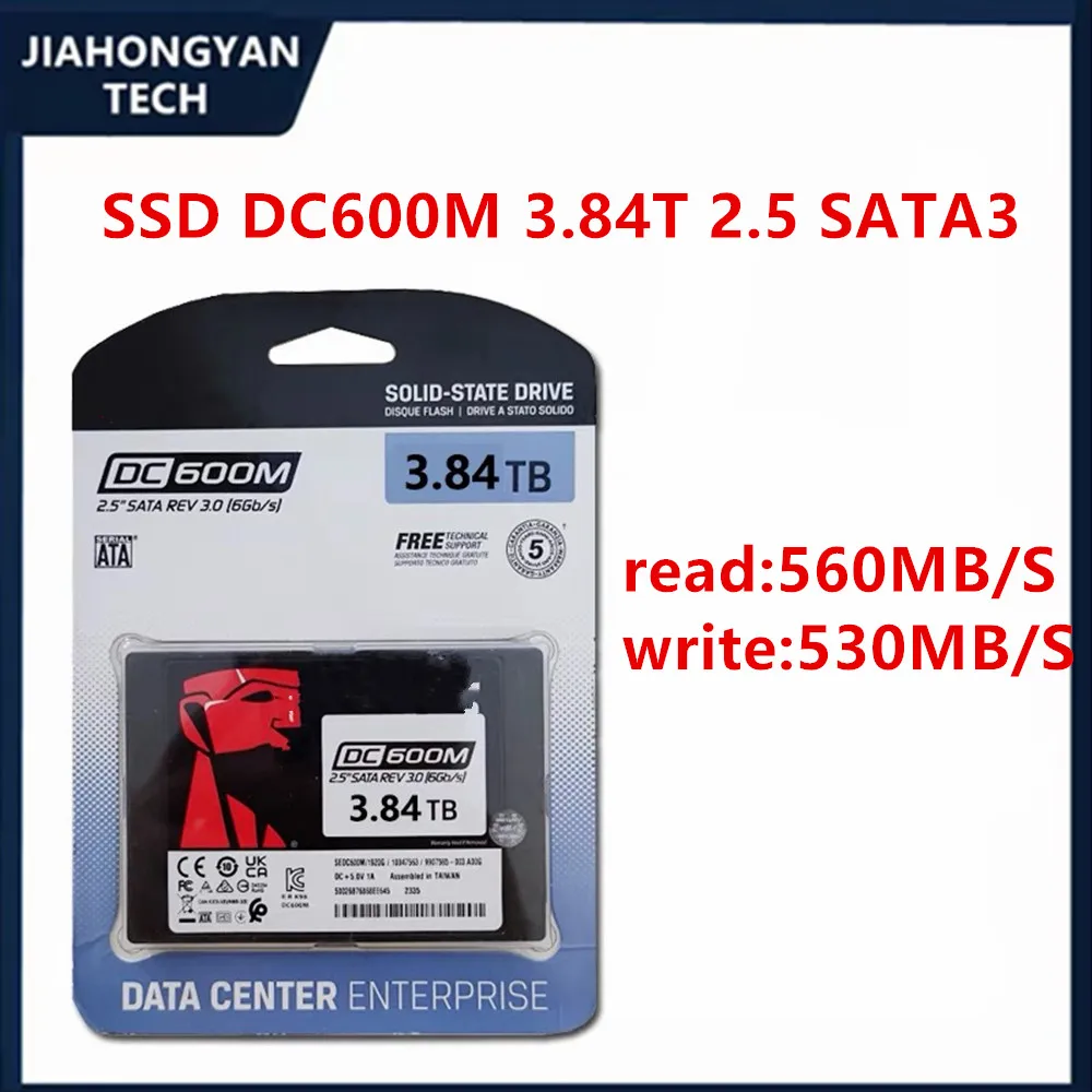 Original For KingSton DC600M 1.92T 3.84T 7.68T SATA3.0 6Gbps enterprise solid state Drive SSD