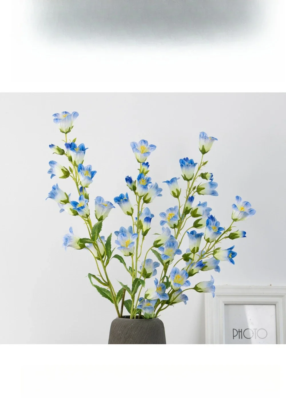 12 Stück 76cm Simulierte Glockenblumen-Zweige Seiden-Kunstblumen Hotel-Dekoration Blaue Glockenblumen Künstliche Blumen Bürodekoration – Detail 6