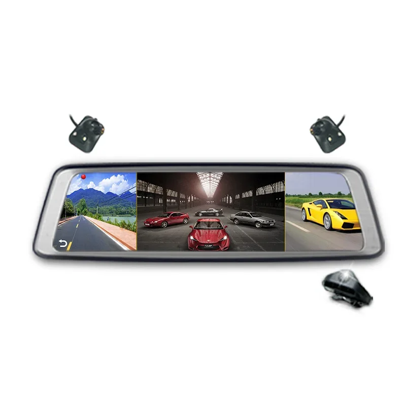 

ADAS 10inch Car Multimedia GPS Player Car DVR Rear View Mirror 4 Camera Channels Dash Cam 1080P WiFi Dash Cam Driving Recorder