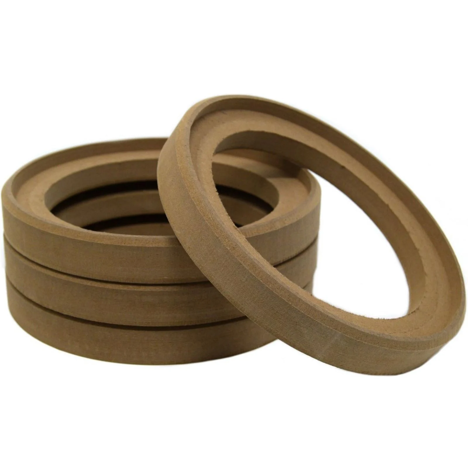 2 Pairs Flush Mount 6.5 Inch Speaker Rings MDF Car Audio Mounting Spacer
