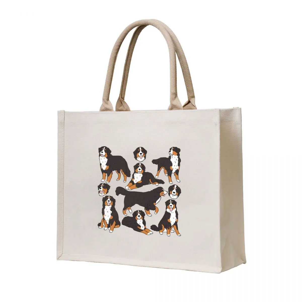 

Bernese Mountain Dog cute illustration pattern Tote Bag Canvas bag for women bag luxury women tote men's Eco