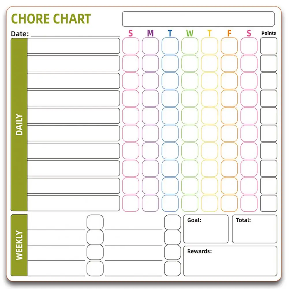 Tabla de responsabilidad educativa, juego de pizarra magnética de 3 uds con borrador de bolígrafo, superficie resistente a las manchas, tablero de recompensa para niños para el hogar